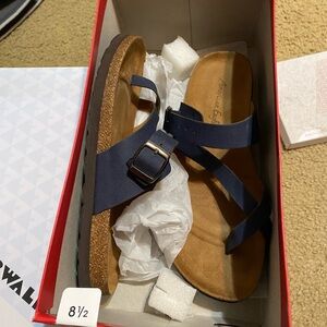 Navy Blue Strappy Sandals